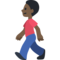 Person Walking - Black emoji on Facebook